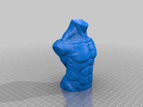 torso masculino de la nalga art cuerpo el 3d print model - Mito3D