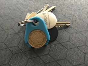 panier, pièce de monnaie - trousseau 10 et 20 kr porte-clés un clés le shopping panier d'achat 3d print model - Mito3D