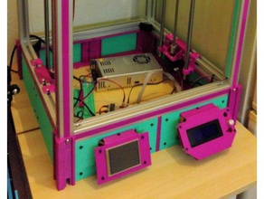lcd mount hypercube evolution electronics enclosure 3d printer parts 3d print model - Mito3D