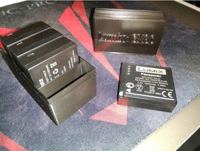 boite rangement batterie apn lumix gx80 camera 3d print model - Mito3D