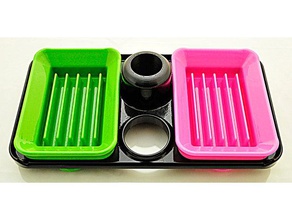 austauschbar Dusche Seifenschale system Bad Aceton geglättet starre Tinte Zubehör soapdish Seifenablage soap-tray 3d print model - Mito3D