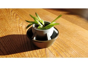 small flowerpot drainage holes decor flower pot vase plant planter planterpot water watering 3d print model - Mito3D
