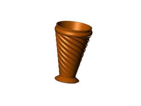 twist vase household 3d print model - Mito3D