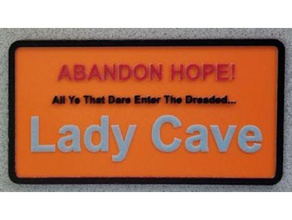 lady cave sign remixed - 4 colors woman 3d print model - Mito3D