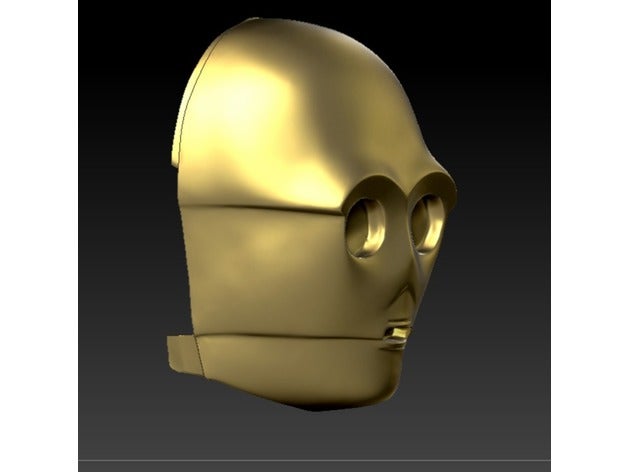 c-3po yüz kostüm 3D print model - Mito3D