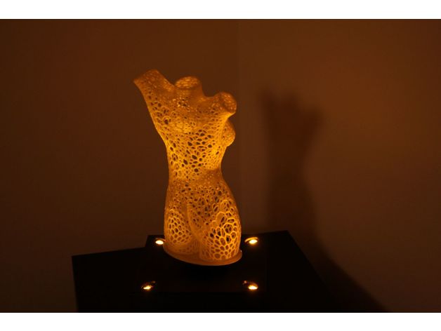 torso lamp - base femal body light sculptures 3D print model - Mito3D