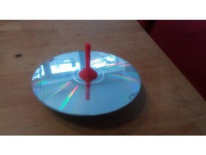 spinning top old cd dvd mechanical toys 3d print model - Mito3D