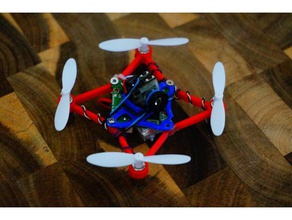 paramétrico pequeño chillido impreso en 3d del marco vehículos drone el fpv inductrix quadcopter tinywhoop 3d print model - Mito3D
