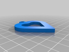 portachiavi forma di cuore chaveiros 3d print model - Mito3D