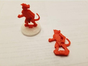 flatminis compatible kobold toy & game accessories d&d dnd dungeons dragons 3d print model - Mito3D
