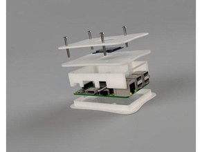 pirogue electronics oled rapsberry pi case 3d print model - Mito3D