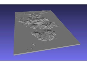 wilson promontorio di victoria, in australia apprendimento Mappa 3d geodesia la geografia montagna topografia sollevato soccorso topografico 3d print model - Mito3D