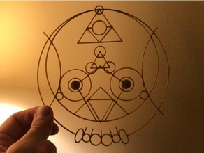 sacred geometry skull art 3d print model - Mito3D