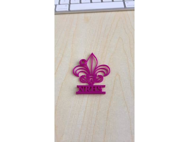 nrhs llavero llaveros fleur de lis 3D print model - Mito3D