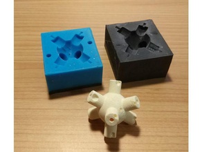 fundido de 8 ejes del cubo central puzzles núcleo rubiks cube curvas puzzle 3d print model - Mito3D