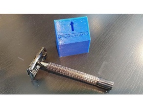 used double edge razor blade discard box bathroom sink safety shave shaving 3d print model - Mito3D