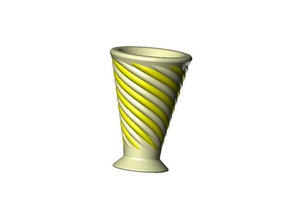 twist vase 2 household 3d print model - Mito3D