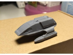 type 8 shuttlecraft small scale toy & game accessories federation shuttle starfleet star trek 3d print model - Mito3D