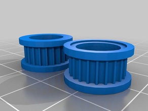 flanged belt bearing gear 3d printer parts 3d print model - Mito3D