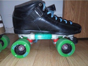 3-piece quad skate plate rollerskates roller sport & outdoors powerdyne quadskate riedell r3 rollerskate derby skates skating 3d print model - Mito3D