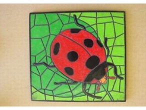 ladybug leaf 2d art decoration ladybugs leaves nature 3d print model - Mito3D