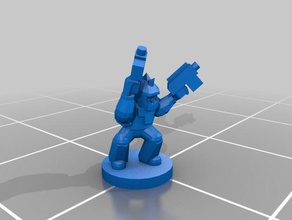 ork infantry low poly repose playsets 6mm epic epic40k 40k scale orks 3d print model - Mito3D