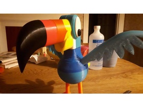 arco iris tucán a los animales toucan sam 3d print model - Mito3D