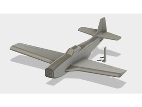 mini mustang 3d r c vehicles airplane rc plane 3d print model - Mito3D
