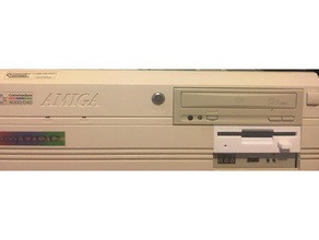 amiga 4000 yüksek yoğunluklu disket sürücü yüz plakası düğmesi bilgisayar düğme commodore kapak yoğunluk disk aynası 3d print model - Mito3D