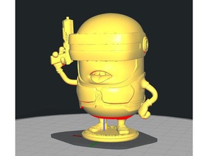 robo-minion heykeller 3dmodel <url> karakter şekil ücretsiz işe minion robocop 3d print model - Mito3D