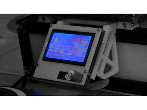 lcd caso gráficos inteligente controlador de vídeo 12864 Impressora 3d peças A impressão 3d print model - Mito3D