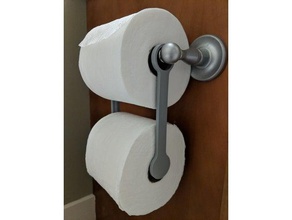 toilet paper extender bathroom holder 3d print model - Mito3D