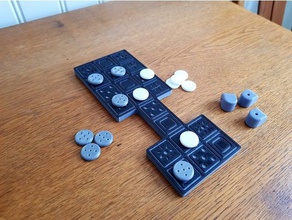 royal game ur games ancient dice die fun playable 3d print model - Mito3D