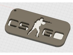 cs-logo Anahtarlık git 3d baskı sayaç counter strike cs go cs-go oyun global model saldırgan grev 3d print model - Mito3D