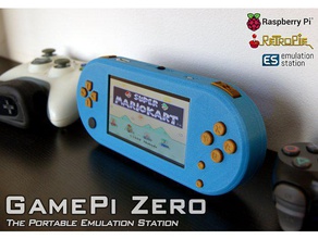 gamepi zero games console emulation game gameboy handheld device low cost nes nintendo portable raspberry pi retro retropie snes video 3d print model - Mito3D