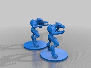halo-Covenant-aliens video-Spiele aliens bewaffneter Pakt halo 3d print model - Mito3D