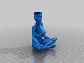 binaire de lotus L'impression 3d asana fleur la méditation 3d print model - Mito3D