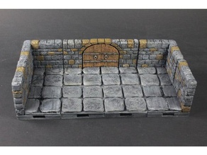 openforge 20 dungeon stone arched doors toy & game accessories dnd tiles miniatures openforge2 pathfinder rpg tabletop terrain tile 3d print model - Mito3D