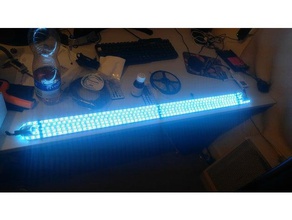 t5 tl replacement led strips complete set diy aquarium light energy holder lighting mount strip 3d print model - Mito3D