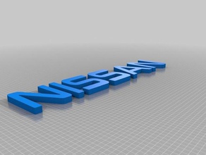 letter nissan 3d printing car letters 3d print model - Mito3D