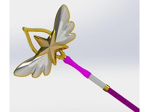 star guardian lux staff 3d printing cosplay prop weapon game league legends video wand 3d print model - Mito3D
