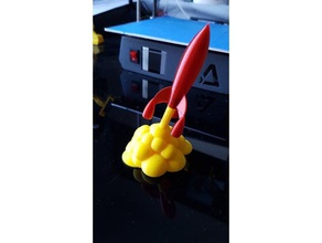 fus e tintim foguete a arte d colagem decolagem tintin 3d print model - Mito3D