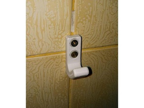 modificado gancho para casaco casa de banho roupão cabide fortes forte parede 3d print model - Mito3D