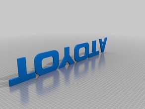 letter toyota 3d printing car letters 3d print model - Mito3D