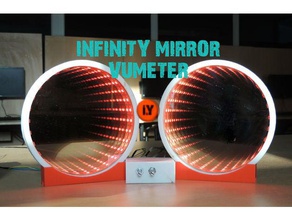 infinity mirror-vu-meter-Musik-equalizer - Elektronik arduino nano diy equalizer Spiegel multicolor Unendlichkeit neopixel ring neopixel-strip vu-meter vu-meter-tutorial vumeter 3d print model - Mito3D