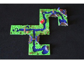 rifraf 3d carcassonne fiume 2 ii gioco di piastrelle giochi da tavolo piastrella 3d print model - Mito3D