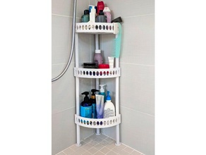 chuveiro de canto prateleiras casa banho acessórios do banheiro prateleira estantes sistema com duche 3d print model - Mito3D