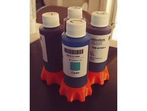 Inhaber hobbicolors Tinte 4 Unze-Flaschen Werkzeug-Halterungen & - Boxen hobbicolor 3d print model - Mito3D