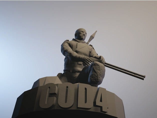 cod4 cattivo monumento sculture 3D print model - Mito3D