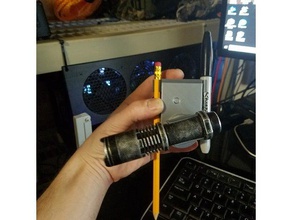 rotating flash light holster tool holders & boxes belt clip flashlight holder ratcheting 3d print model - Mito3D
